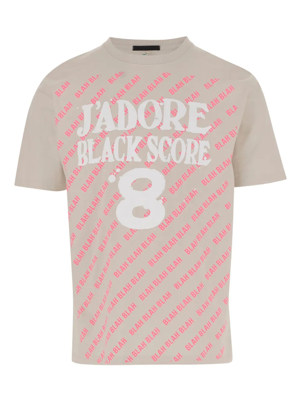 Black Score  logo-print T-shirt