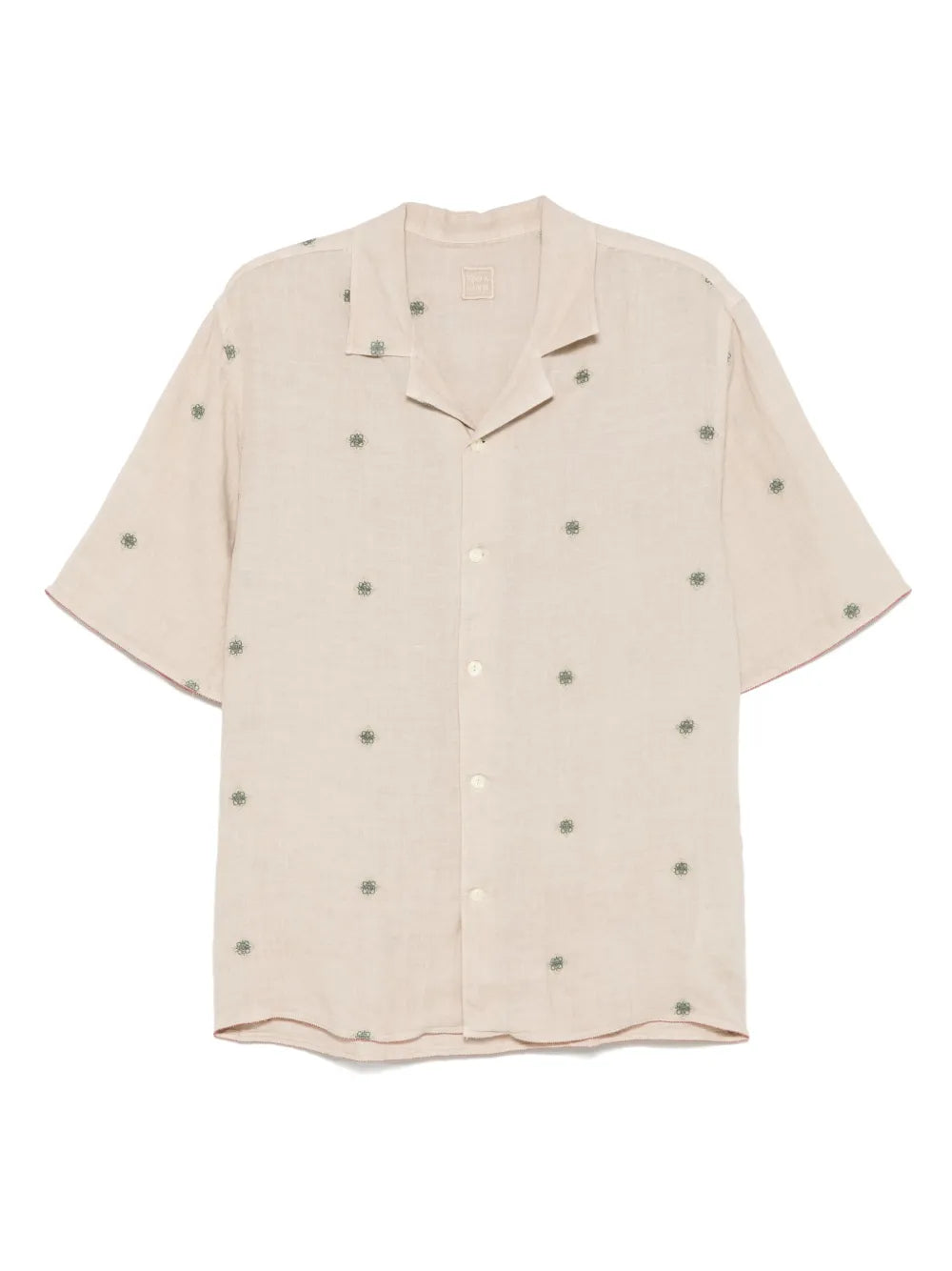 120% Lino  embroidered linen shirt
