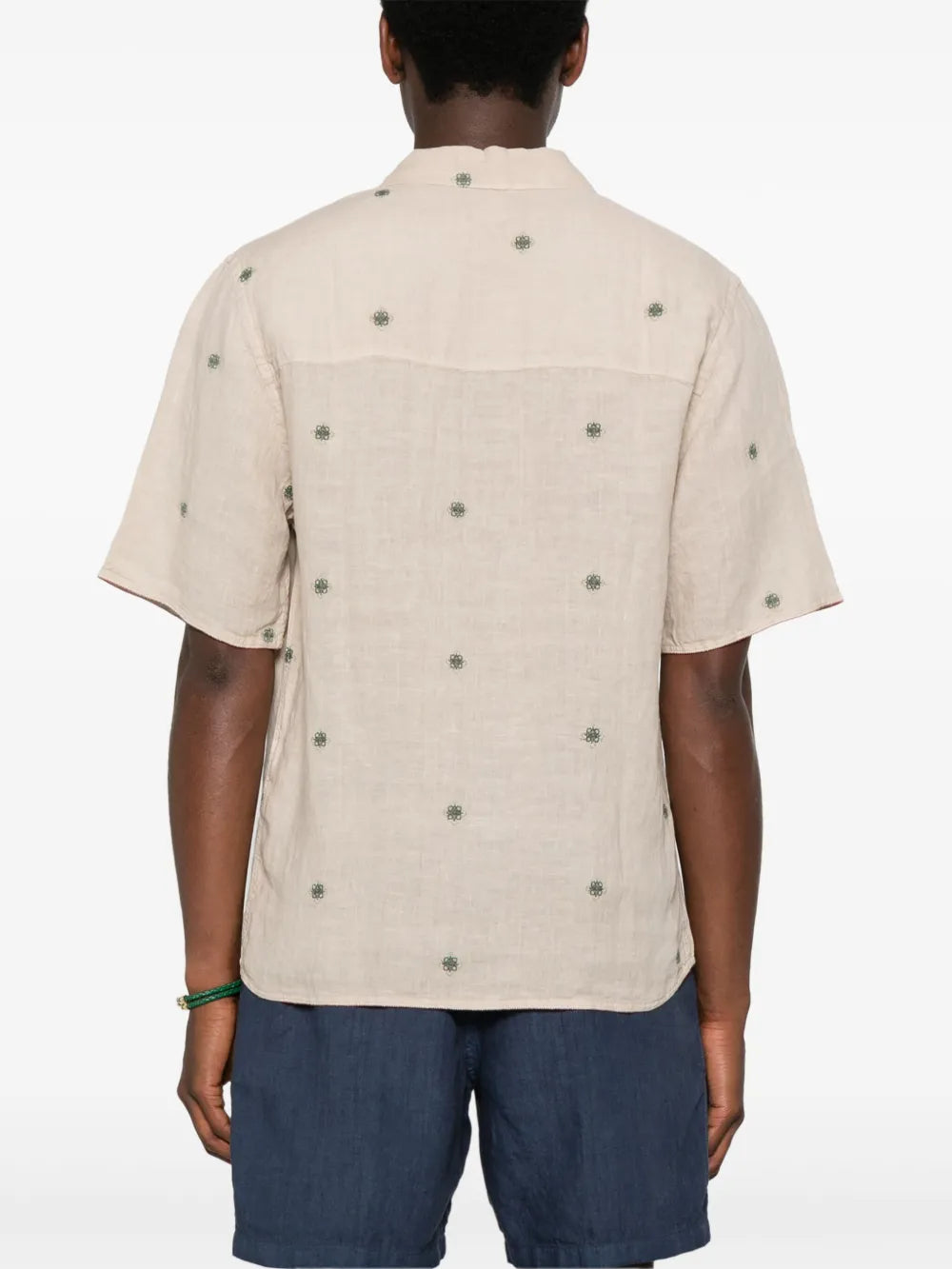 120% Lino  embroidered linen shirt