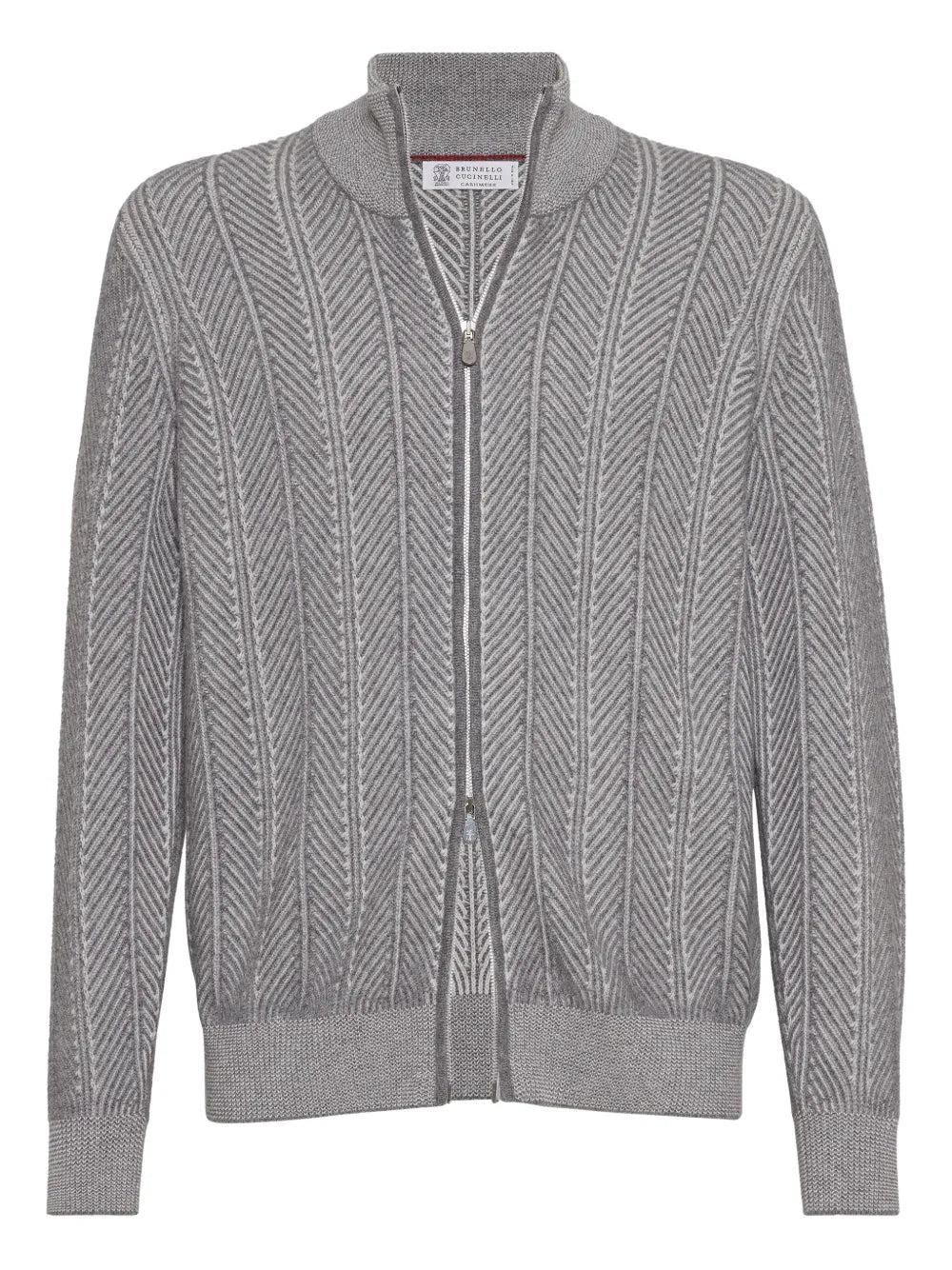 Brunello Cucinelli  herringbone-pattern cardigan