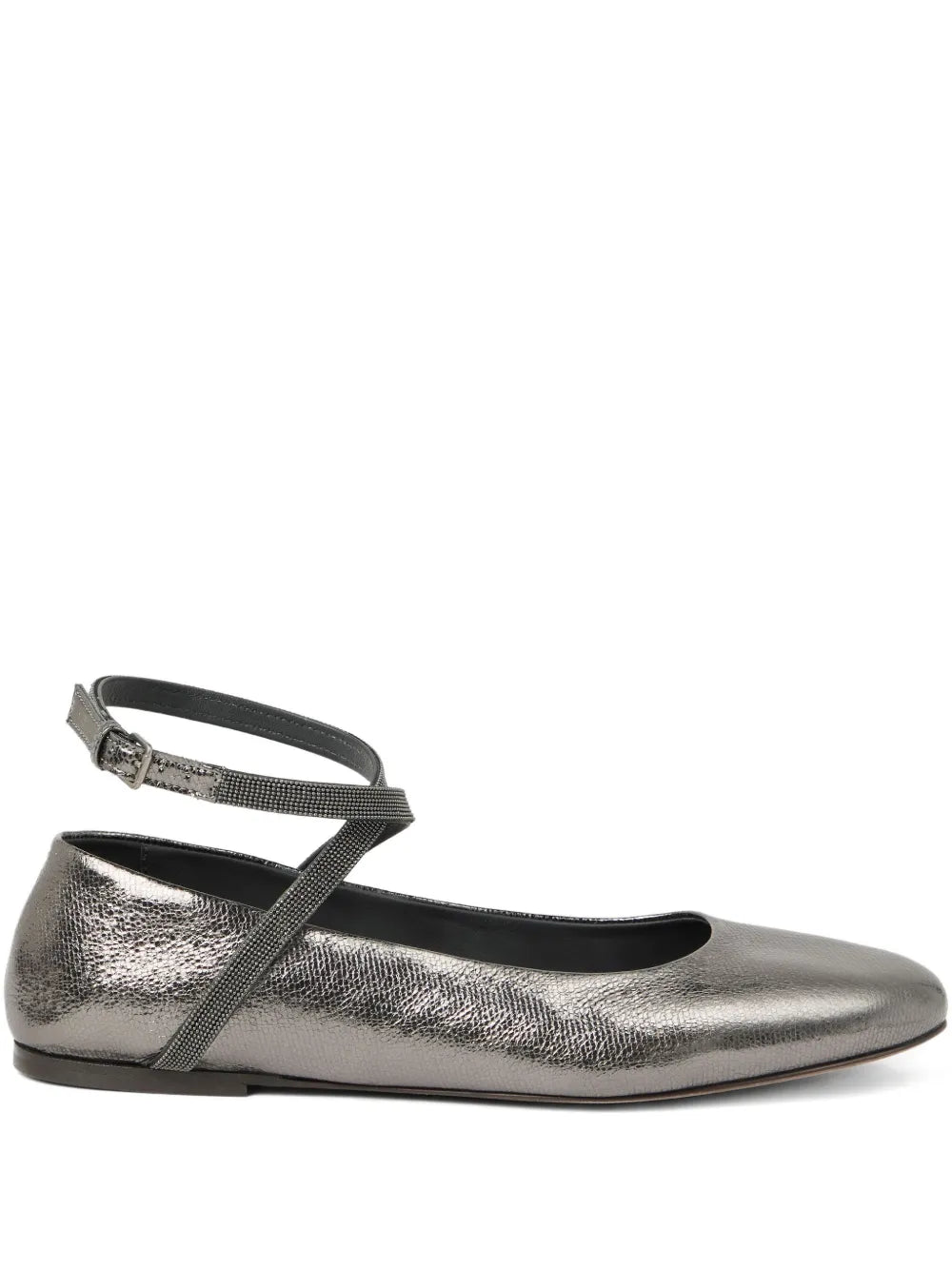Brunello Cucinelli  metallic-effect ballet flats