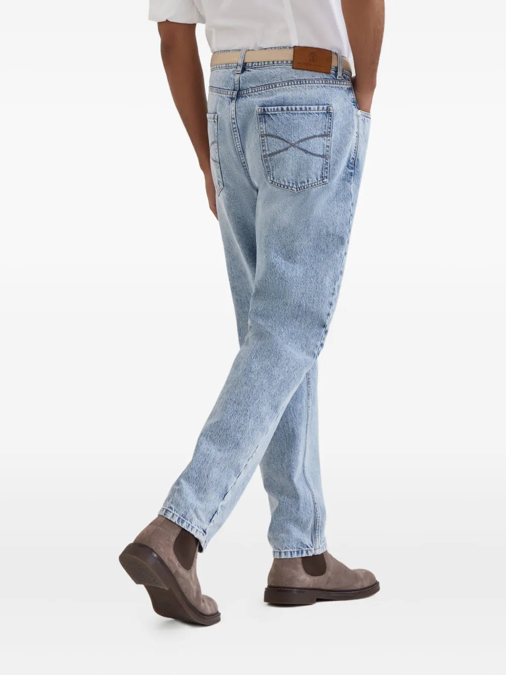 Brunello Cucinelli  logo-patch jeans