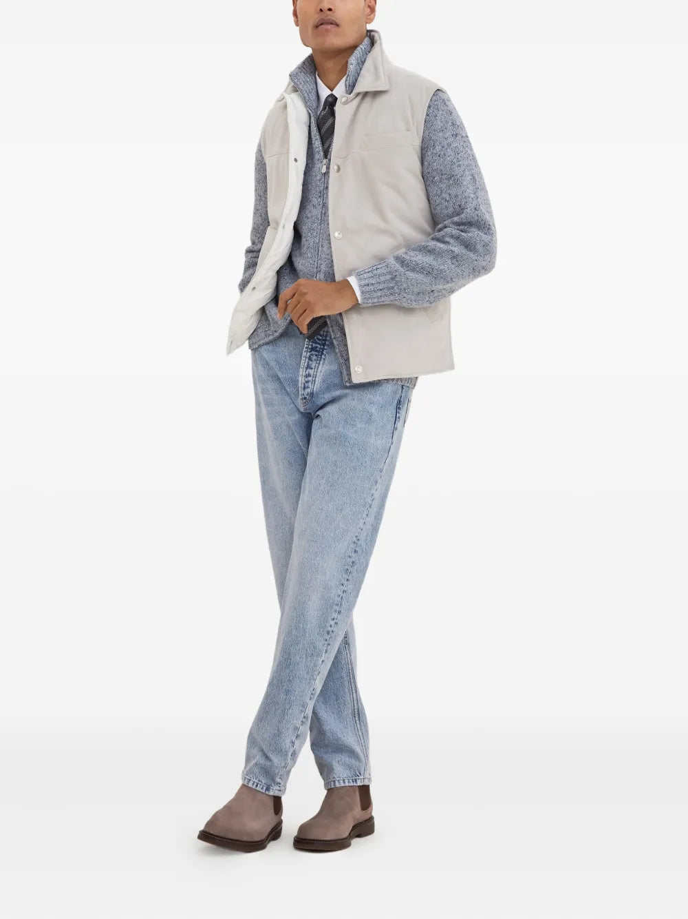 Brunello Cucinelli  logo-patch jeans