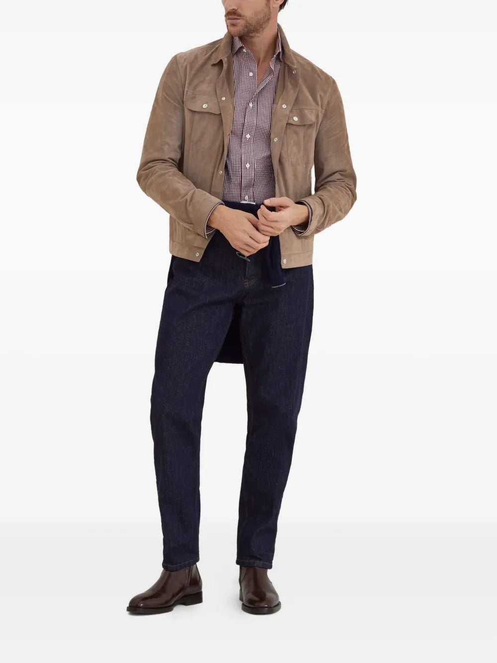 Brunello Cucinelli  gingham-pattern shirt