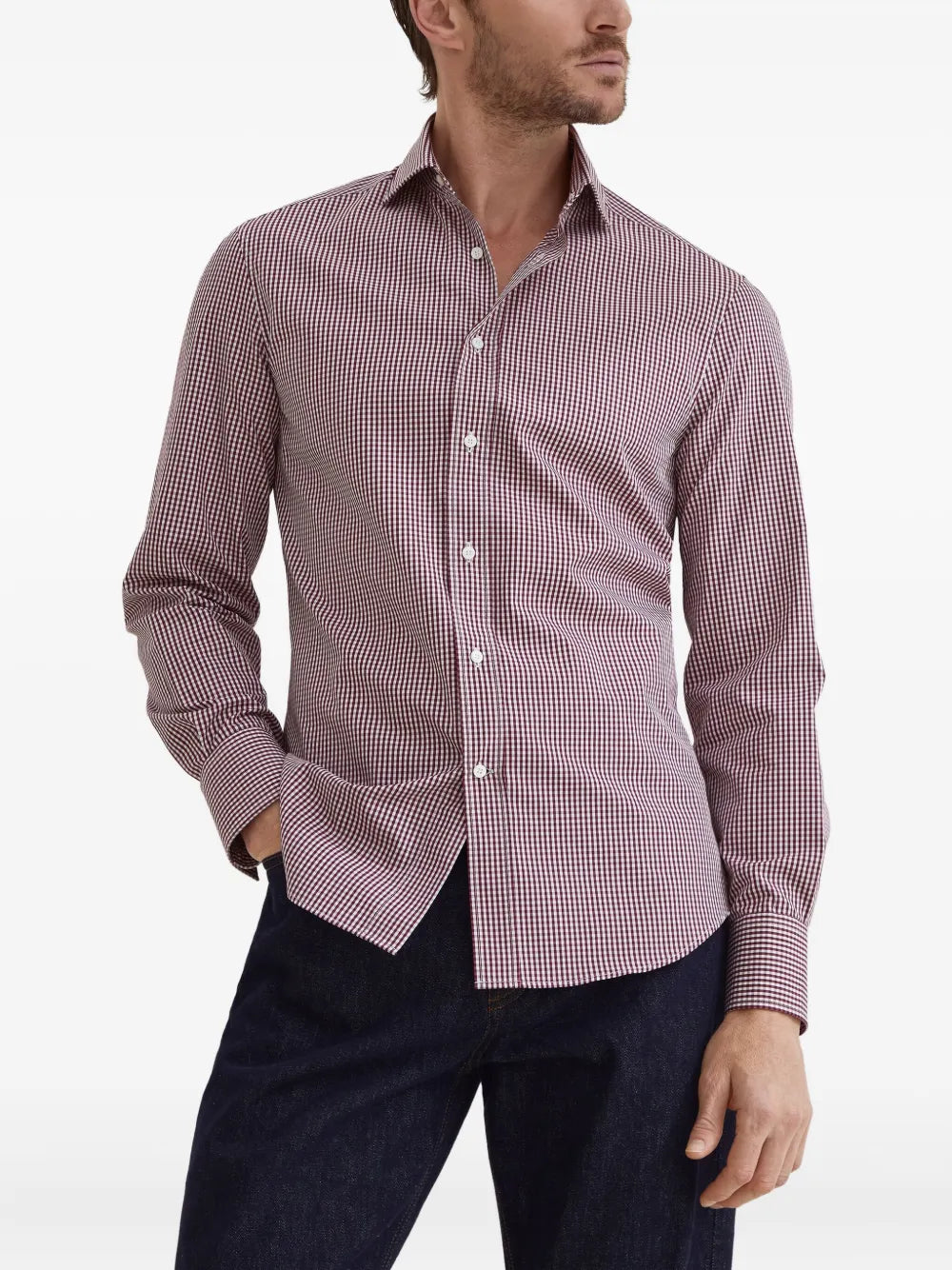 Brunello Cucinelli  gingham-pattern shirt