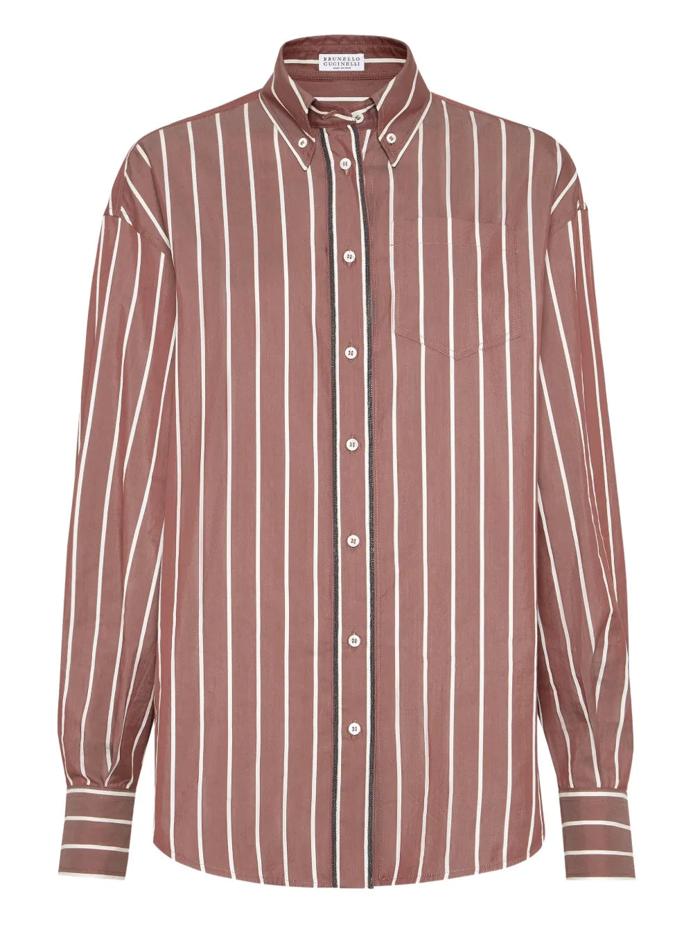 Brunello Cucinelli striped poplin shirt
