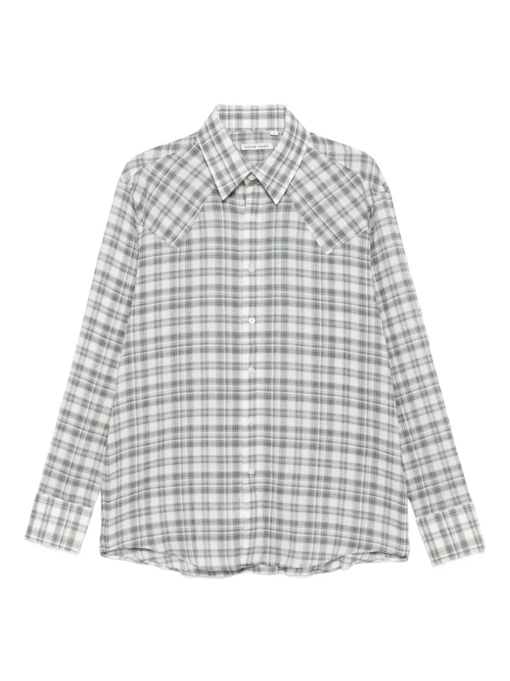 Carter Young plaid button-up shirt