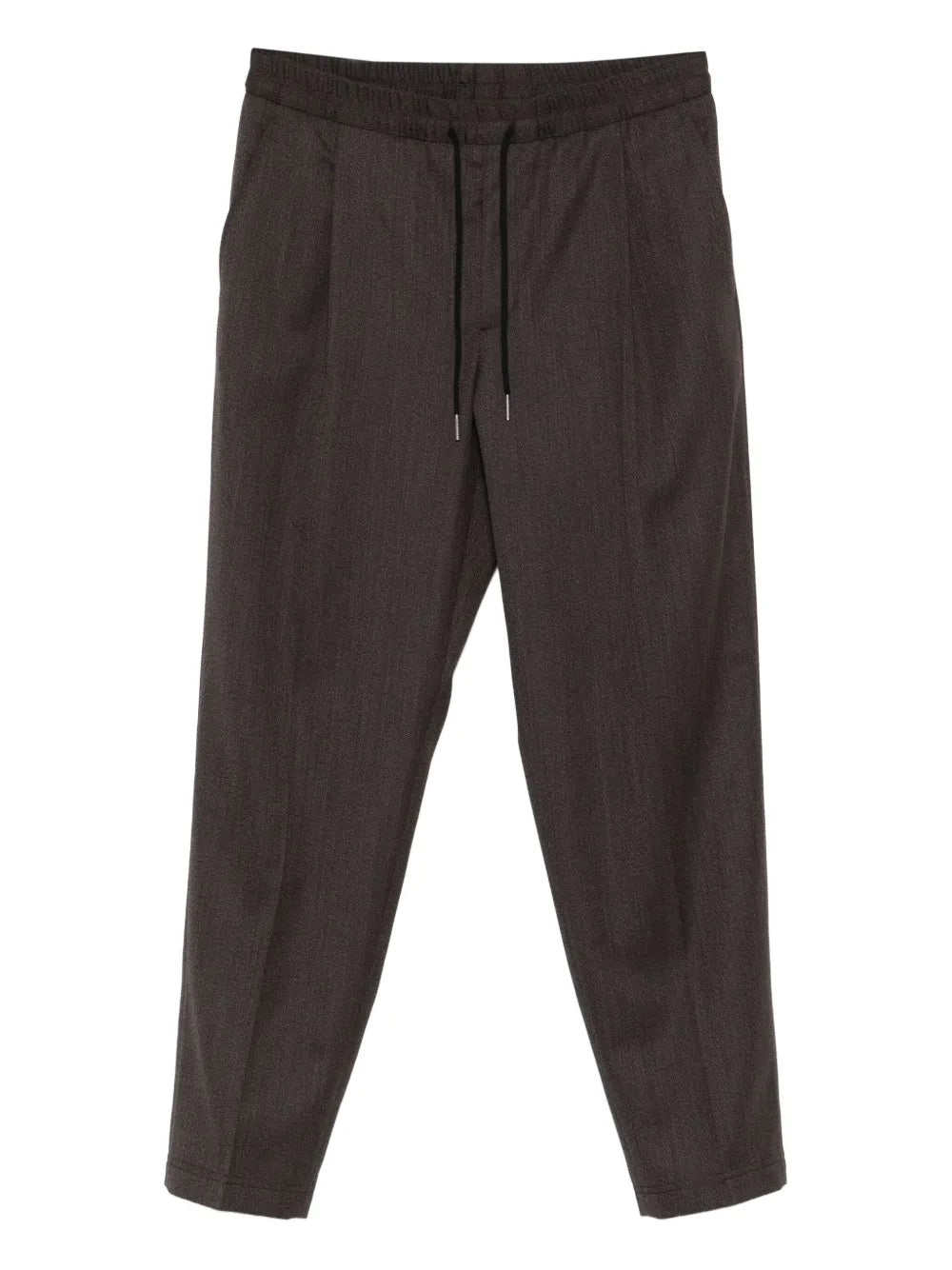Caruso  drawstring herringbone trousers