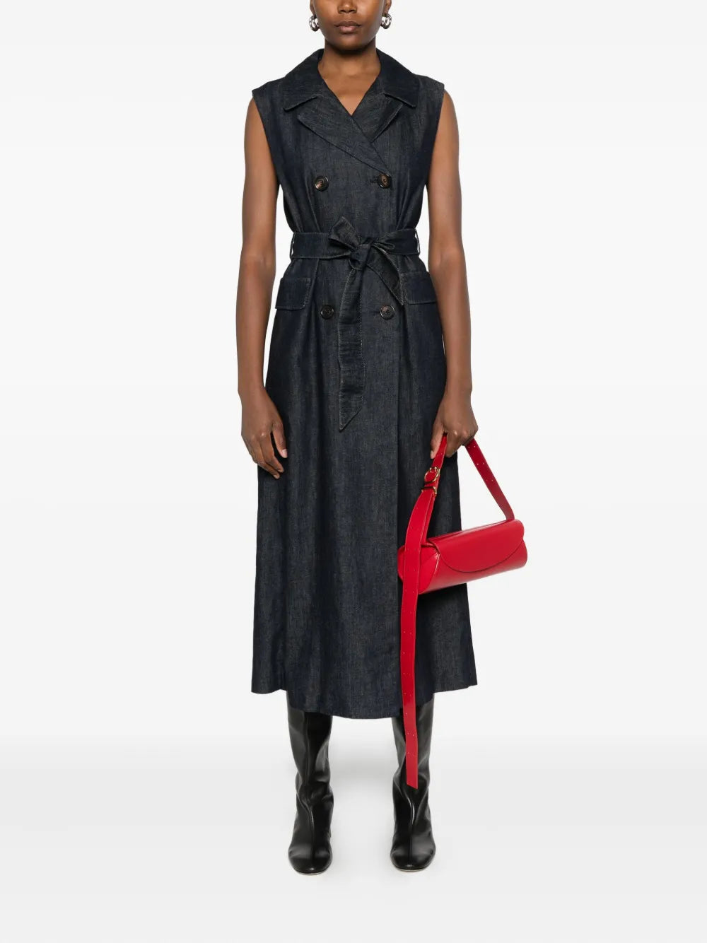 'S Max Mara  sleeveless midi shirt dress