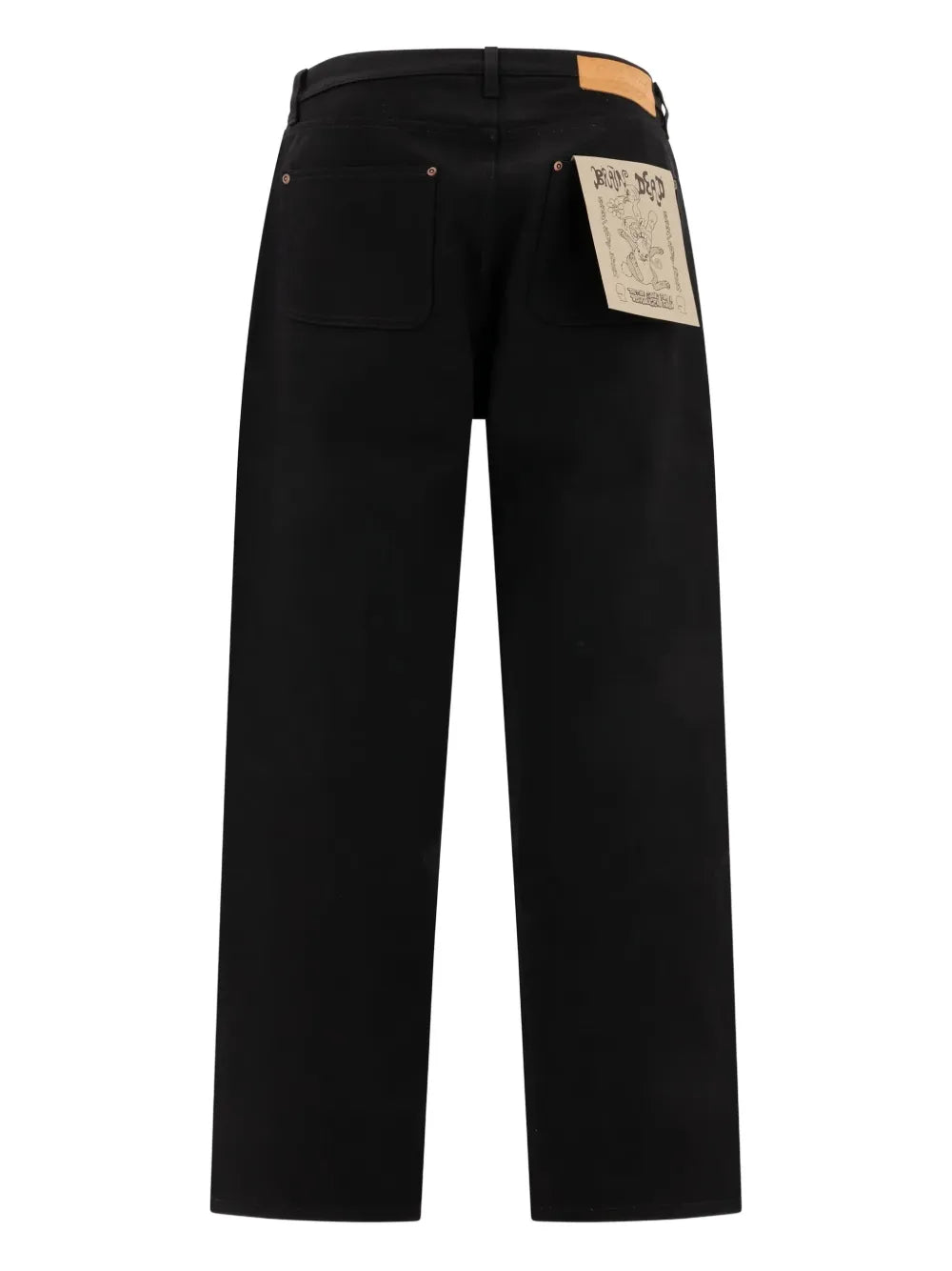 Brain Dead logo-patch cotton jeans