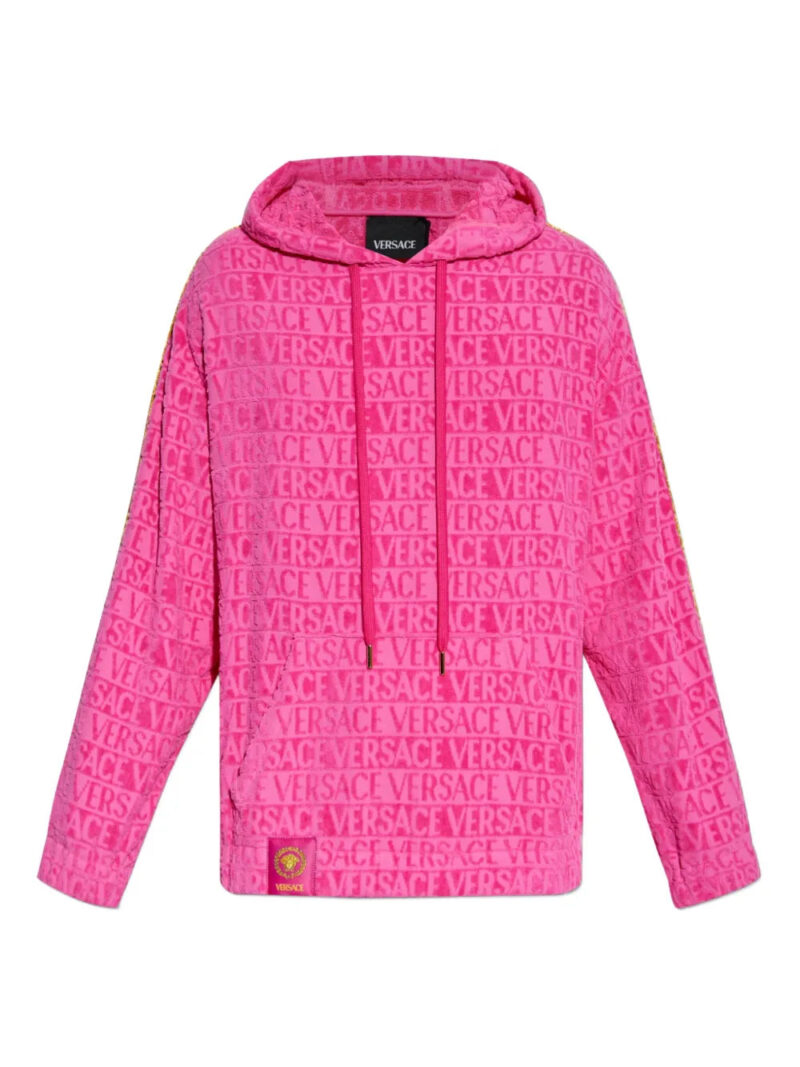 Versace  logo-jacquard hoodie