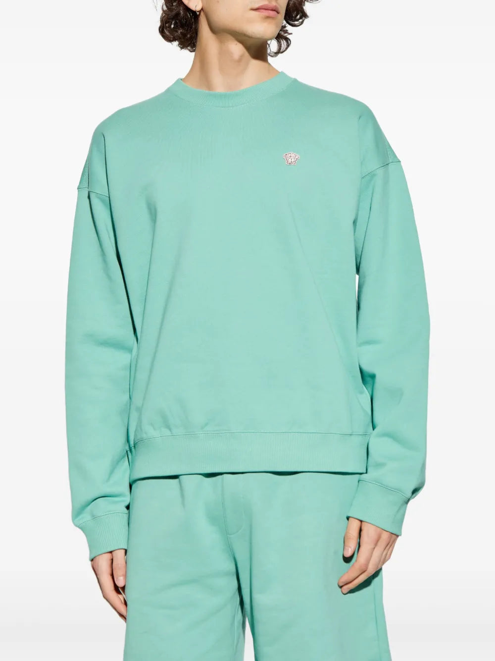 Versace cotton embroidered-logo sweatshirt