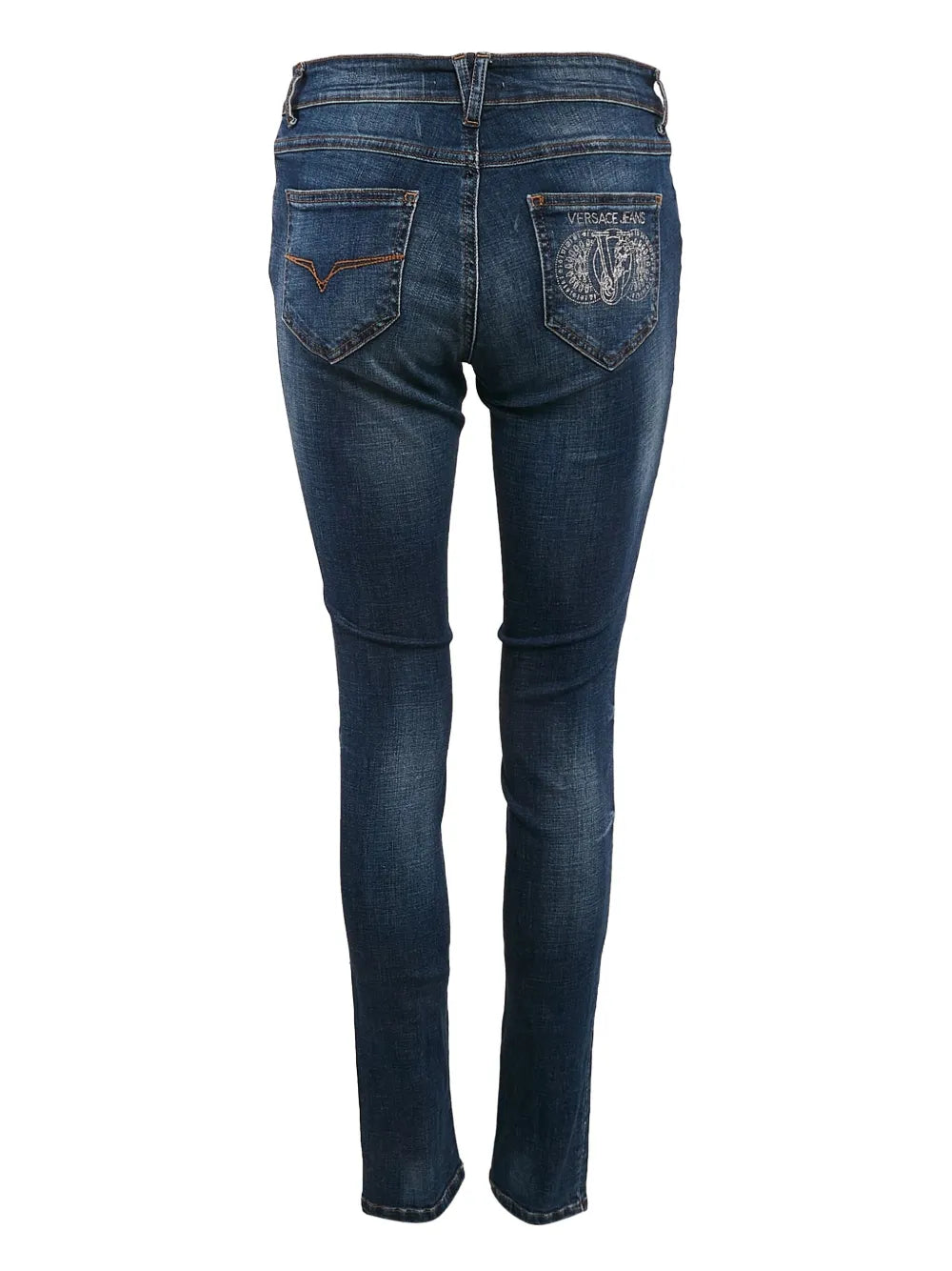 Versace  embroidered rhinestone jeans