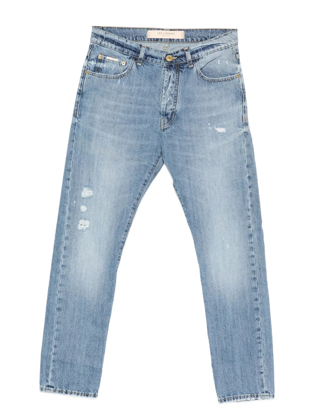 YES LONDON  distressed cotton jeans
