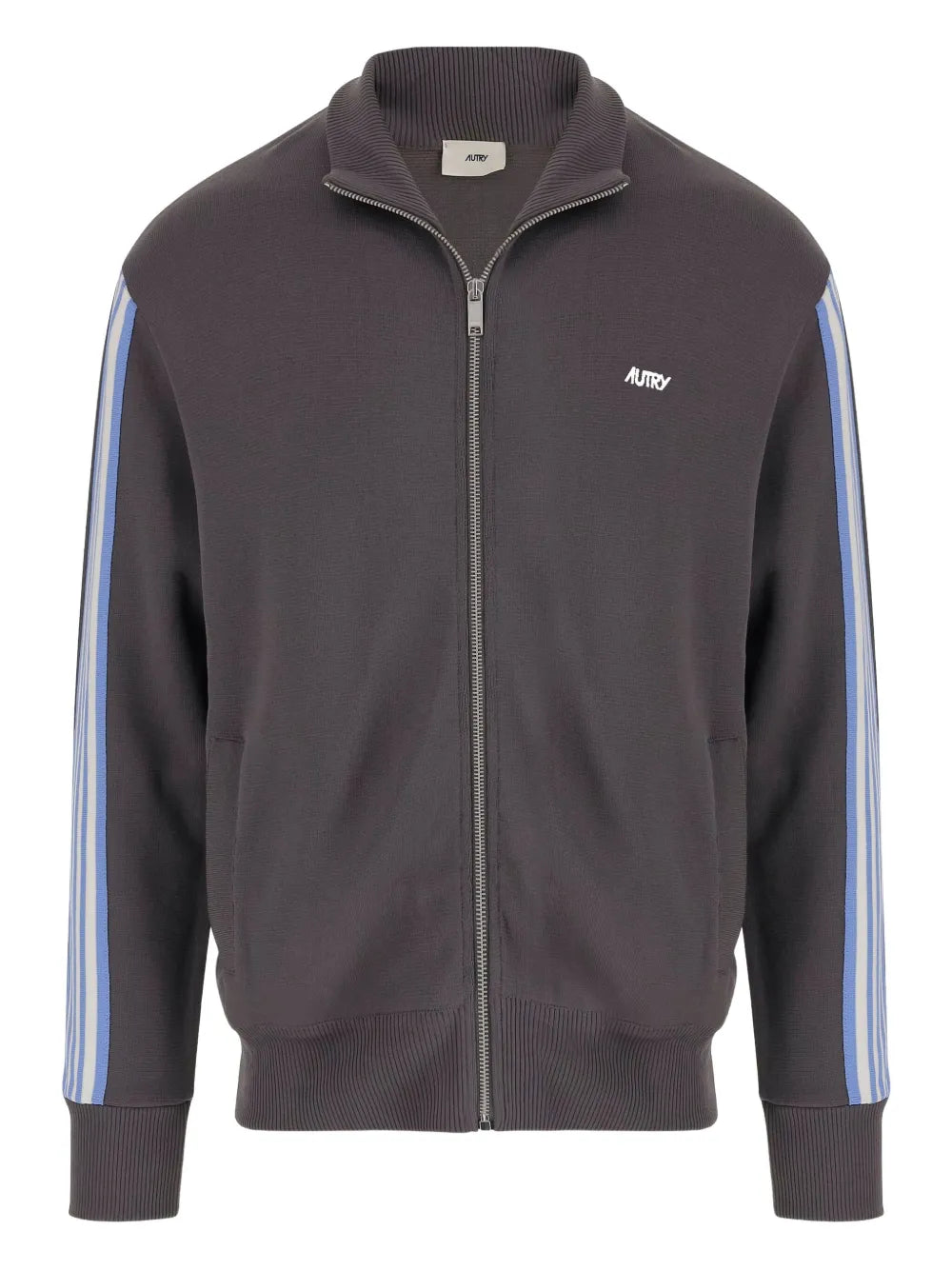 Autry  stripe-detail zip-up sweater