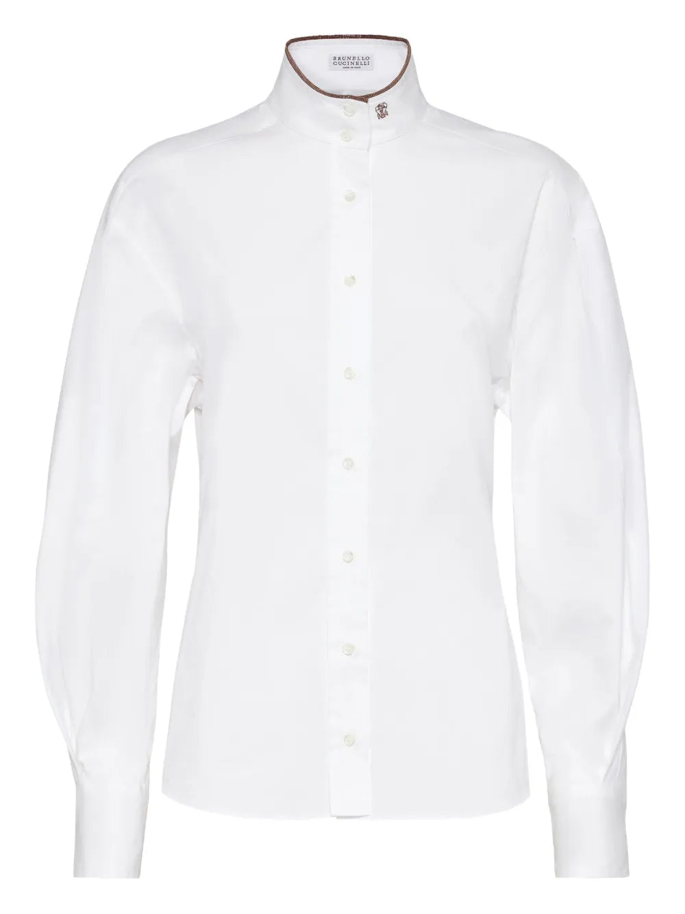 Brunello Cucinelli  high-collar button-up shirt