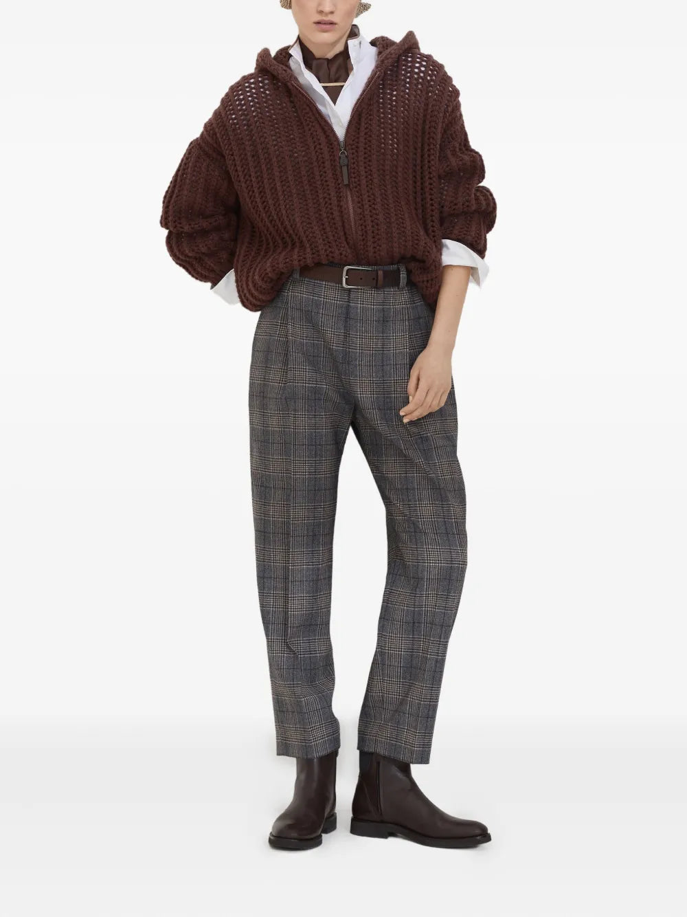 Brunello Cucinelli  high-collar button-up shirt