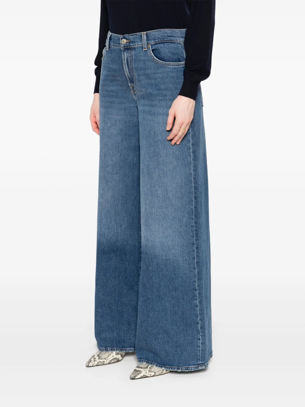 7 For All Mankind  bleached-effect jeans