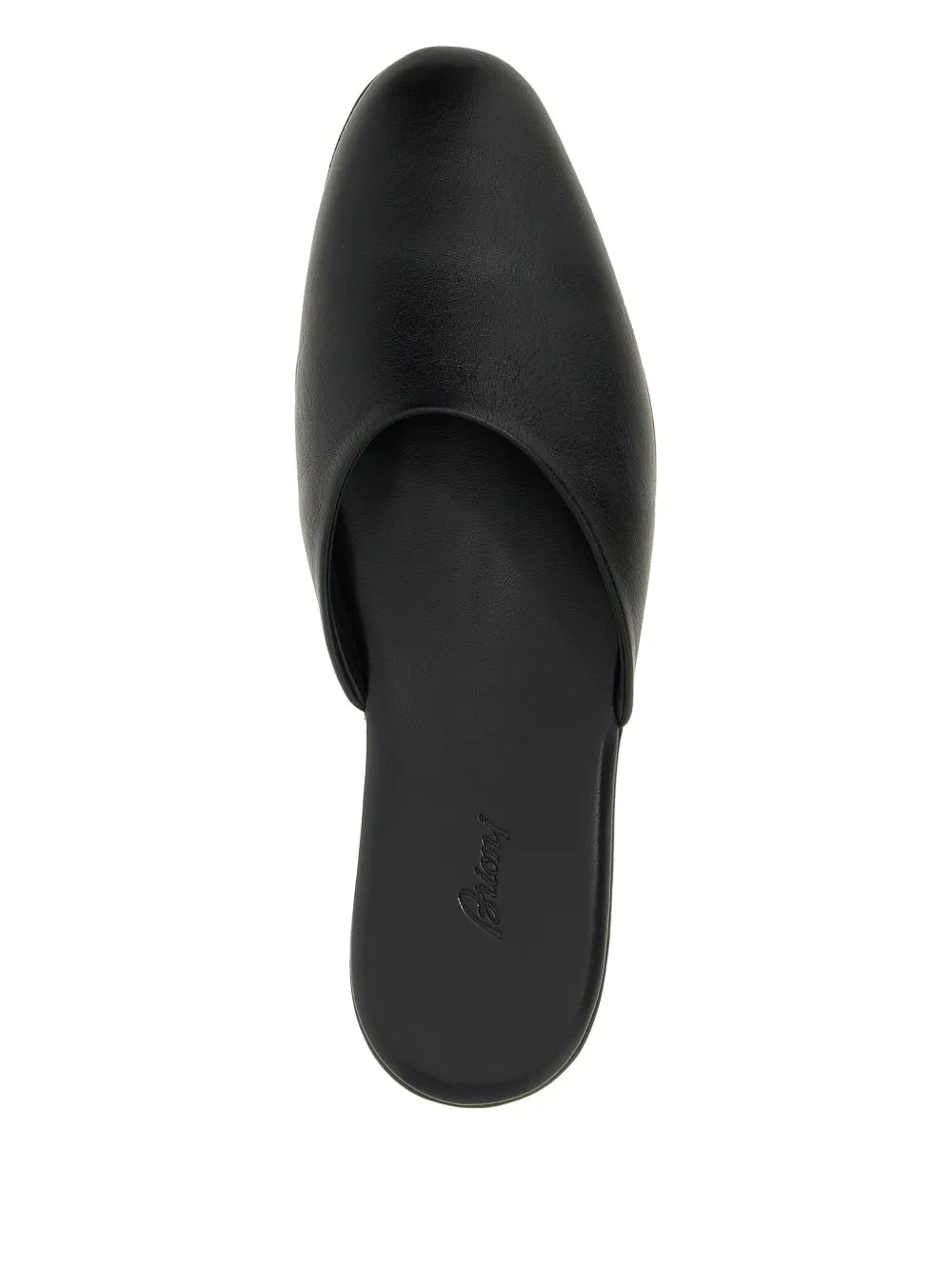 Brioni  leather almond-toe mules