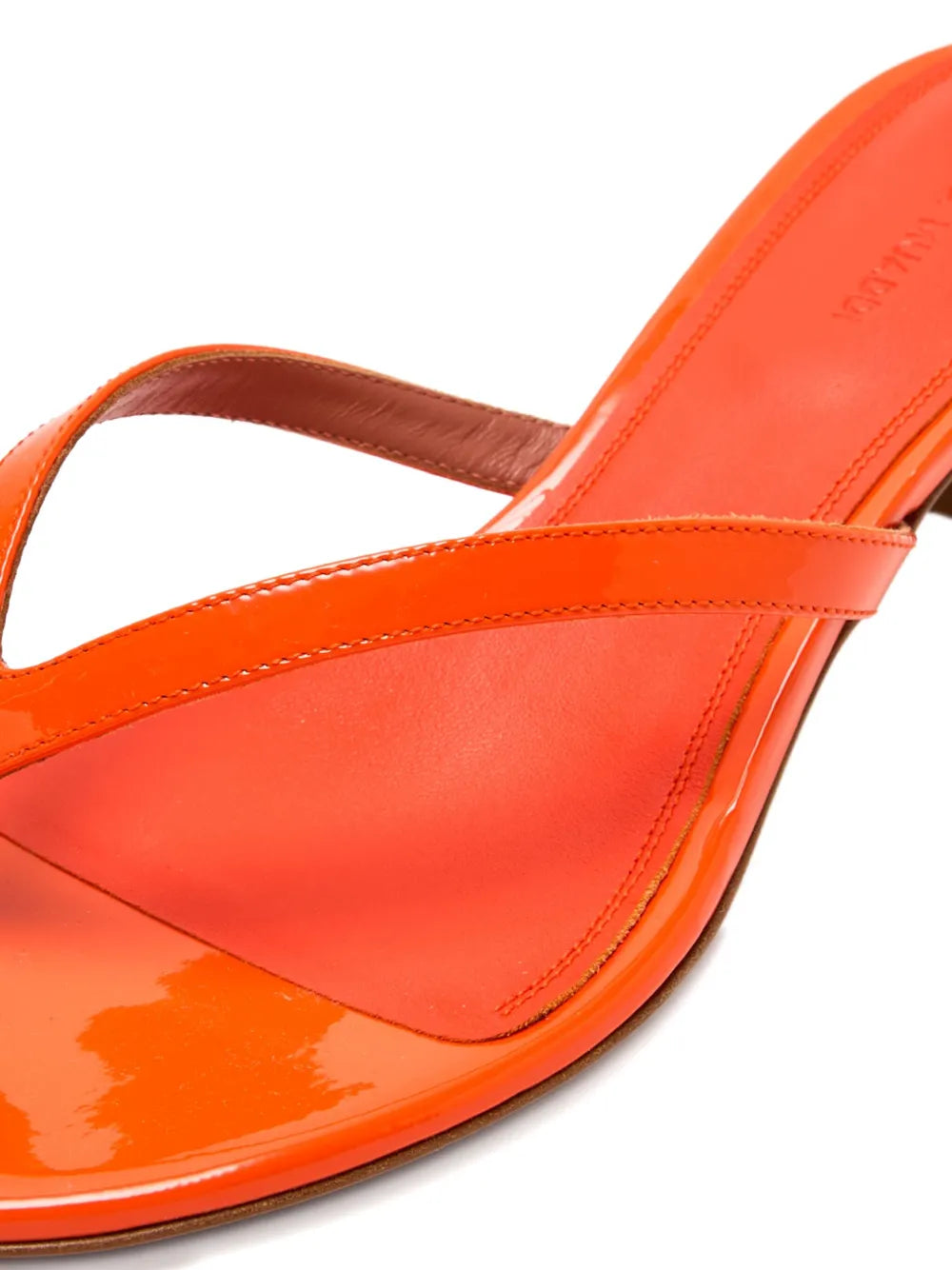 Amina Muaddi  patent leather thong sandals