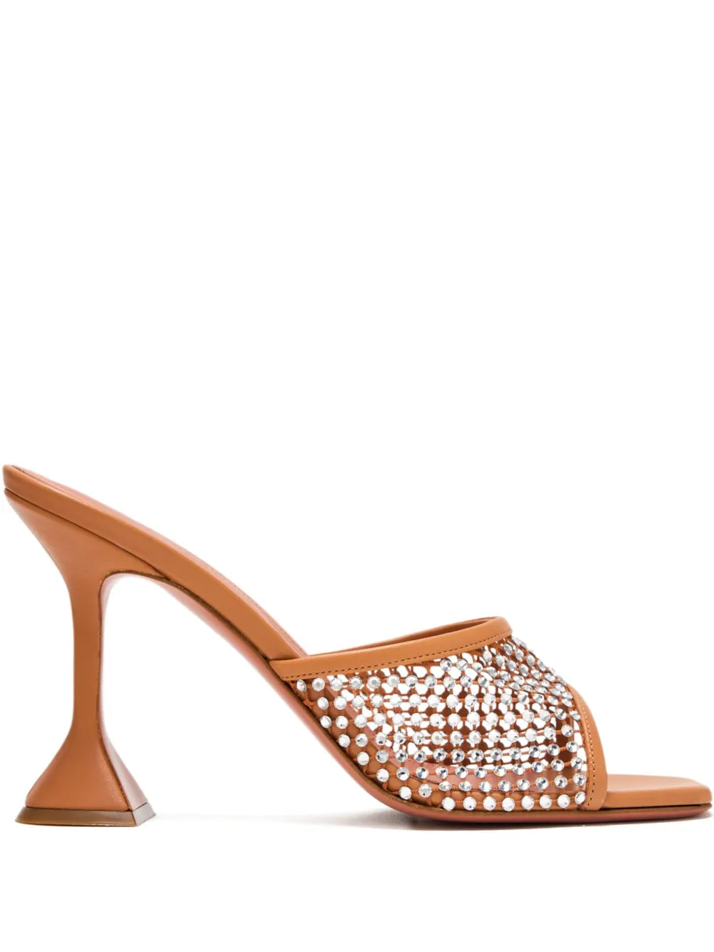 Amina Muaddi  95mm crystal-embellished net sandals