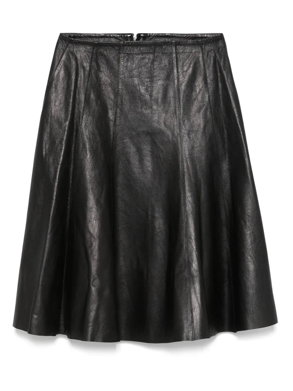 Alysi  leather A-line skirt