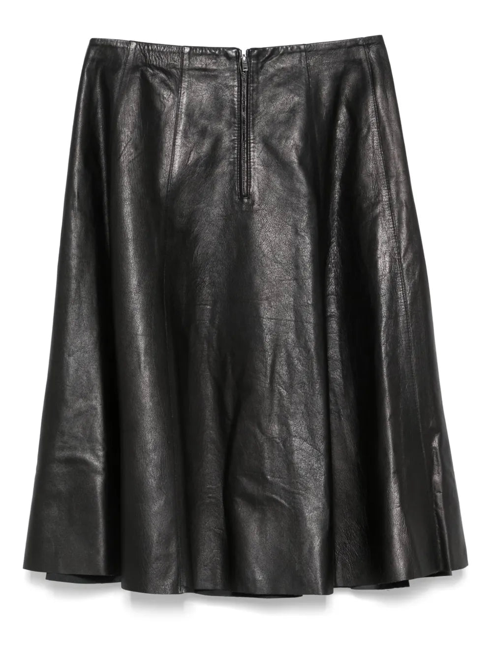 Alysi  leather A-line skirt