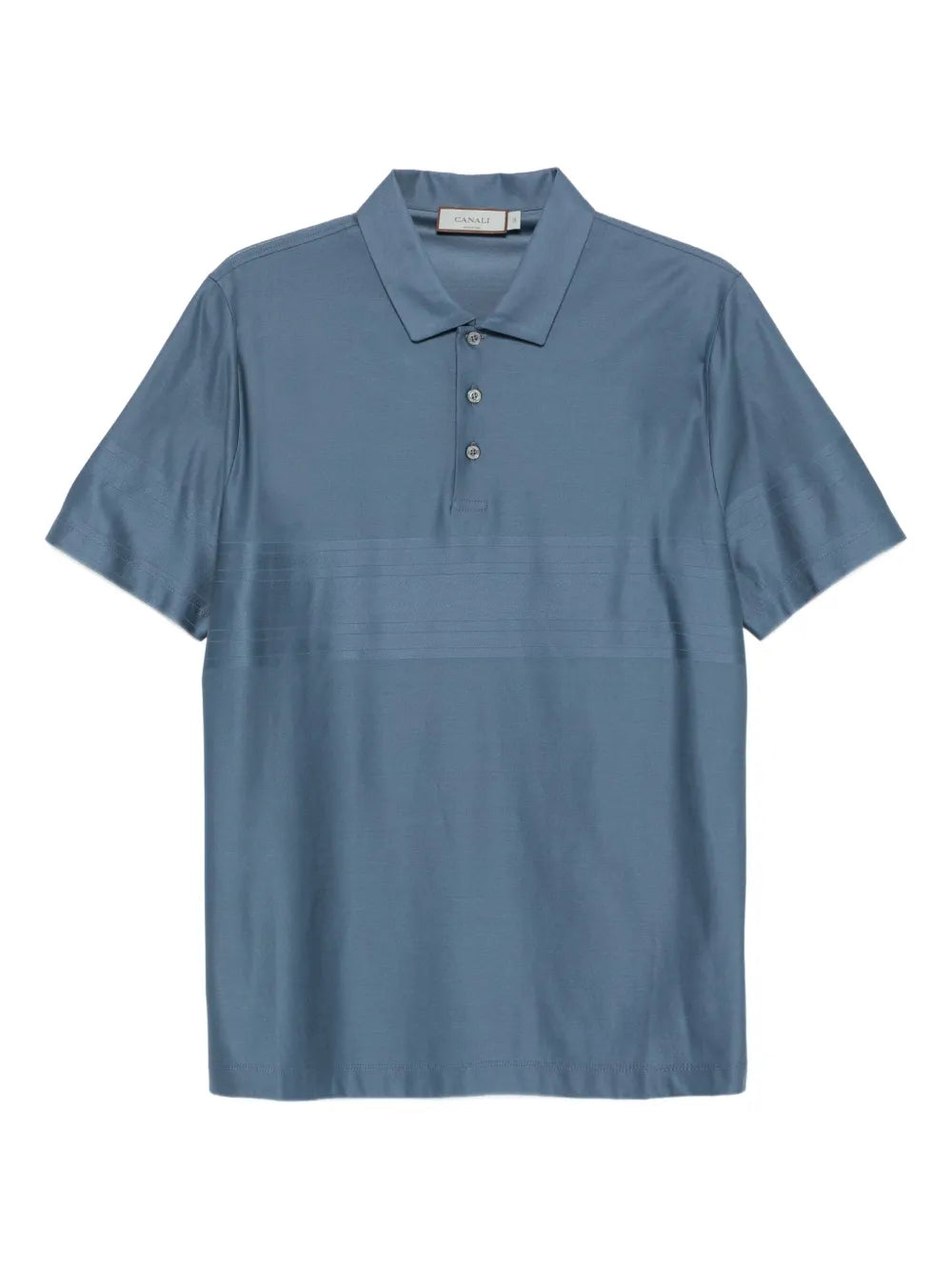 Canali  stripe-detail polo shirt