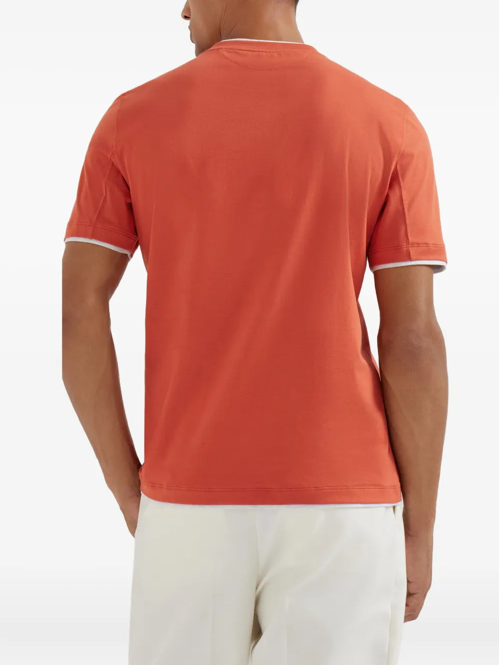 Brunello Cucinelli contrast-trim crew-neck t-shirt