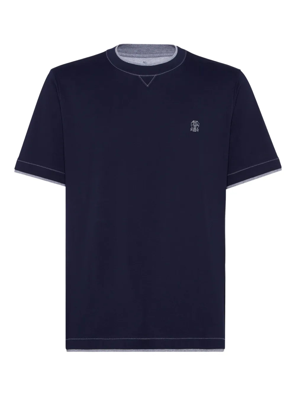 Brunello Cucinelli logo-embroidered T-shirt