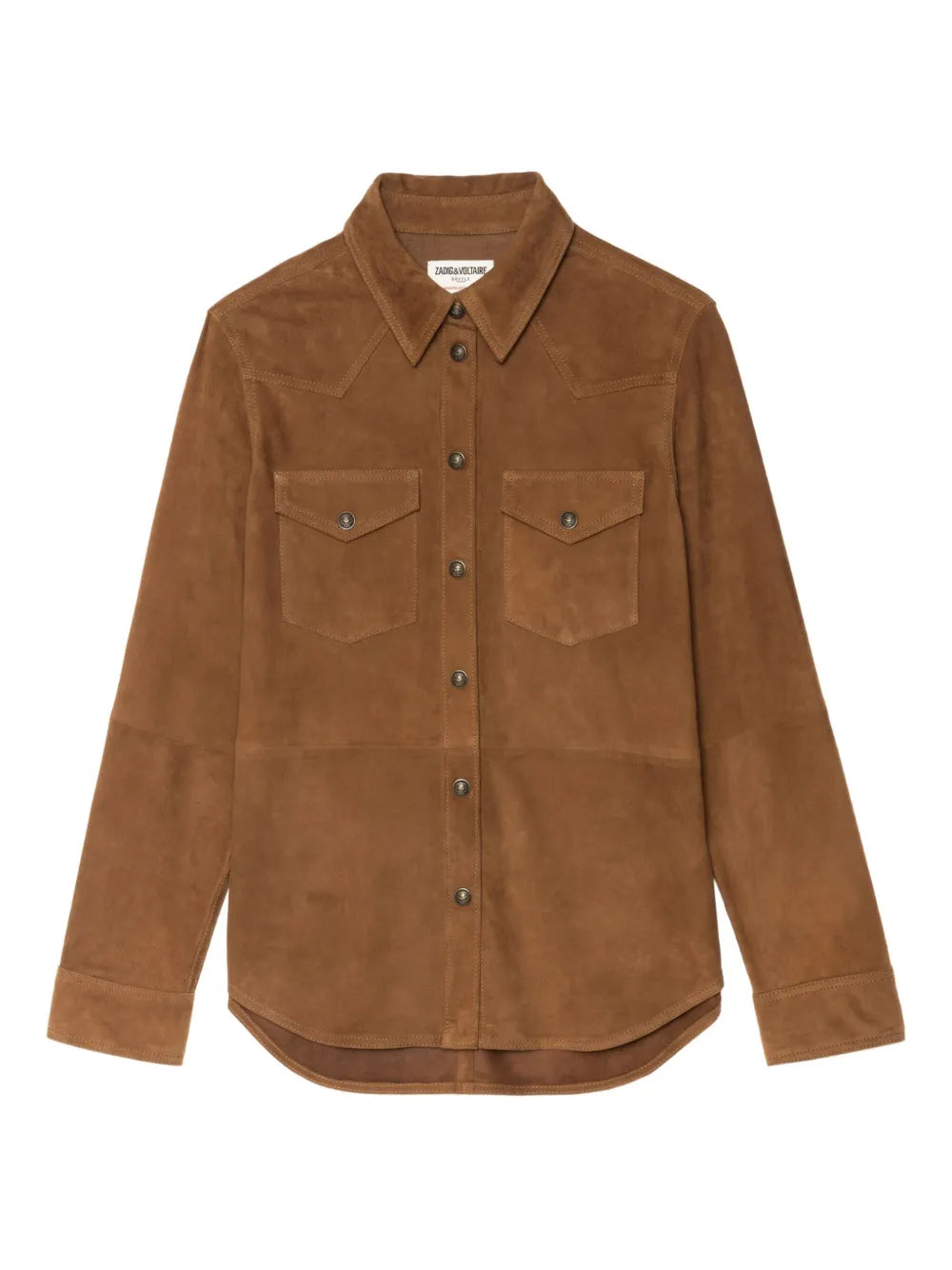 Zadig&Voltaire  suede button-down shirt