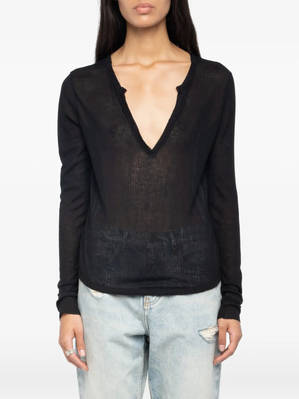 Zadig&Voltaire ribbed long-sleeve top