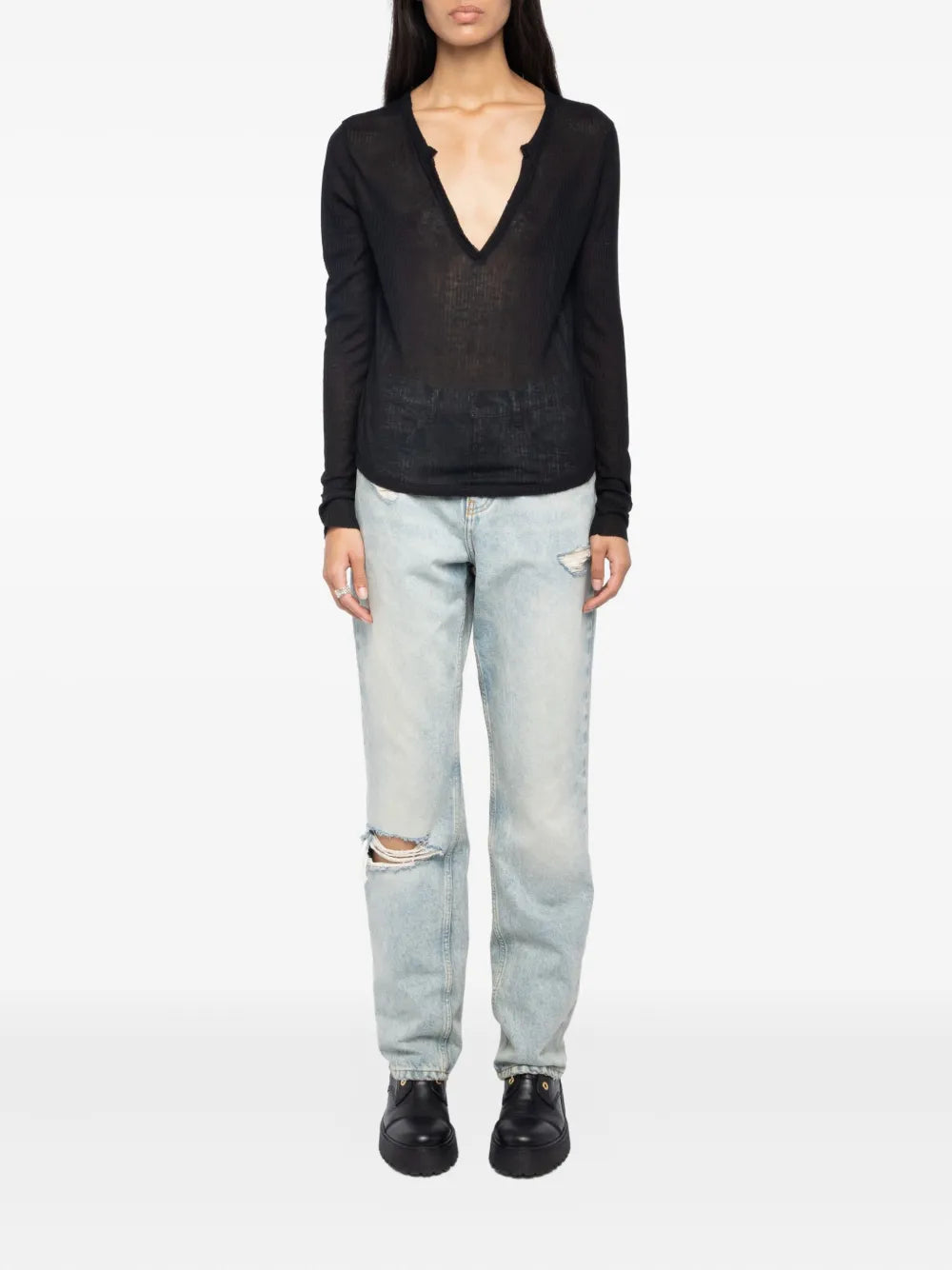 Zadig&Voltaire ribbed long-sleeve top