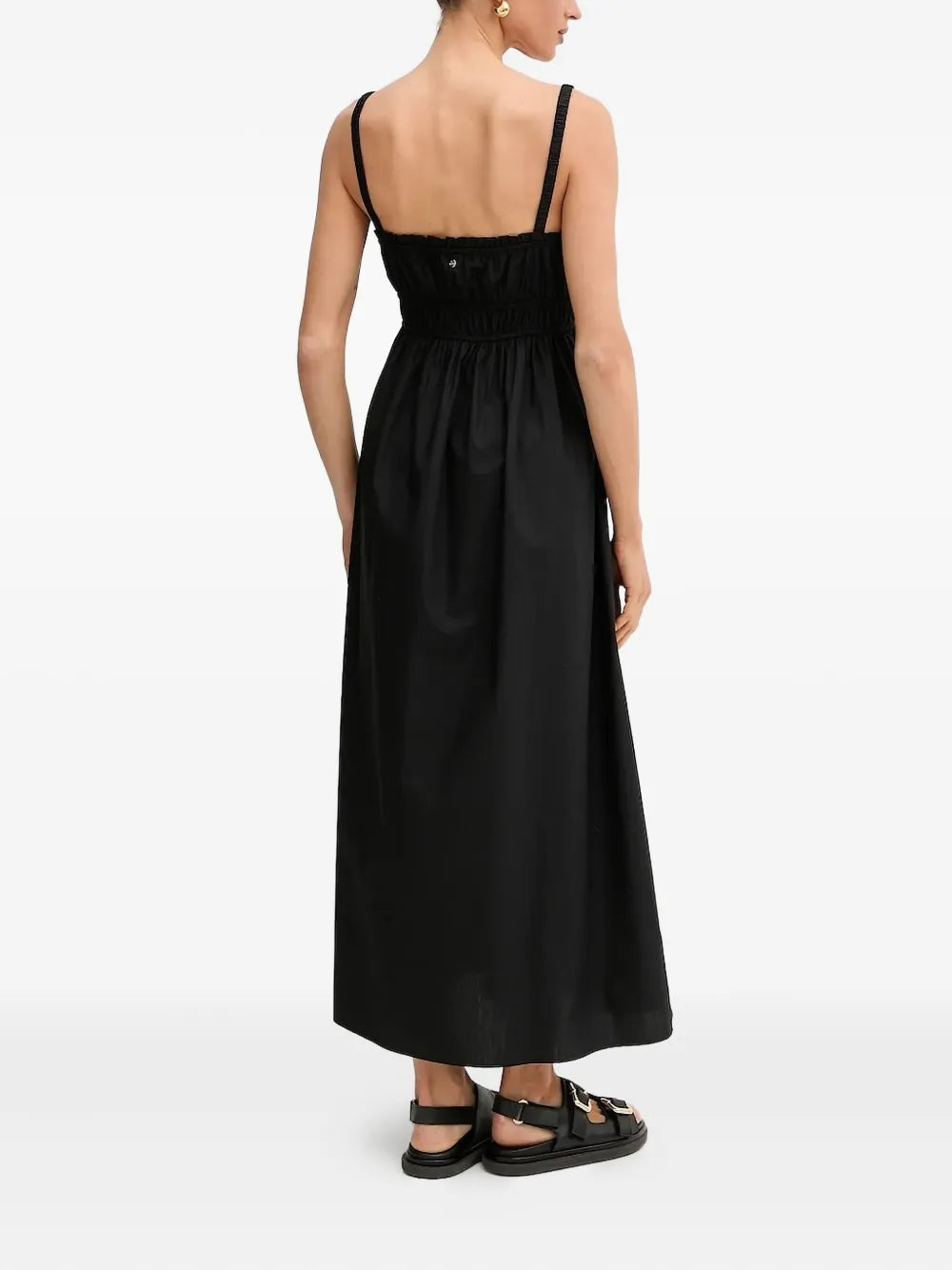BOSS  gathered-bodice midi dress