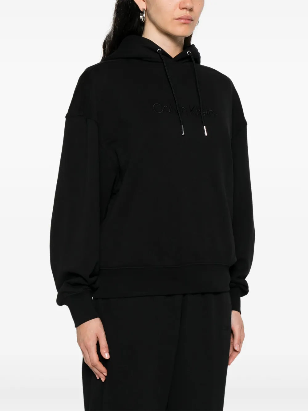Calvin Klein  logo-embroidered hoodie