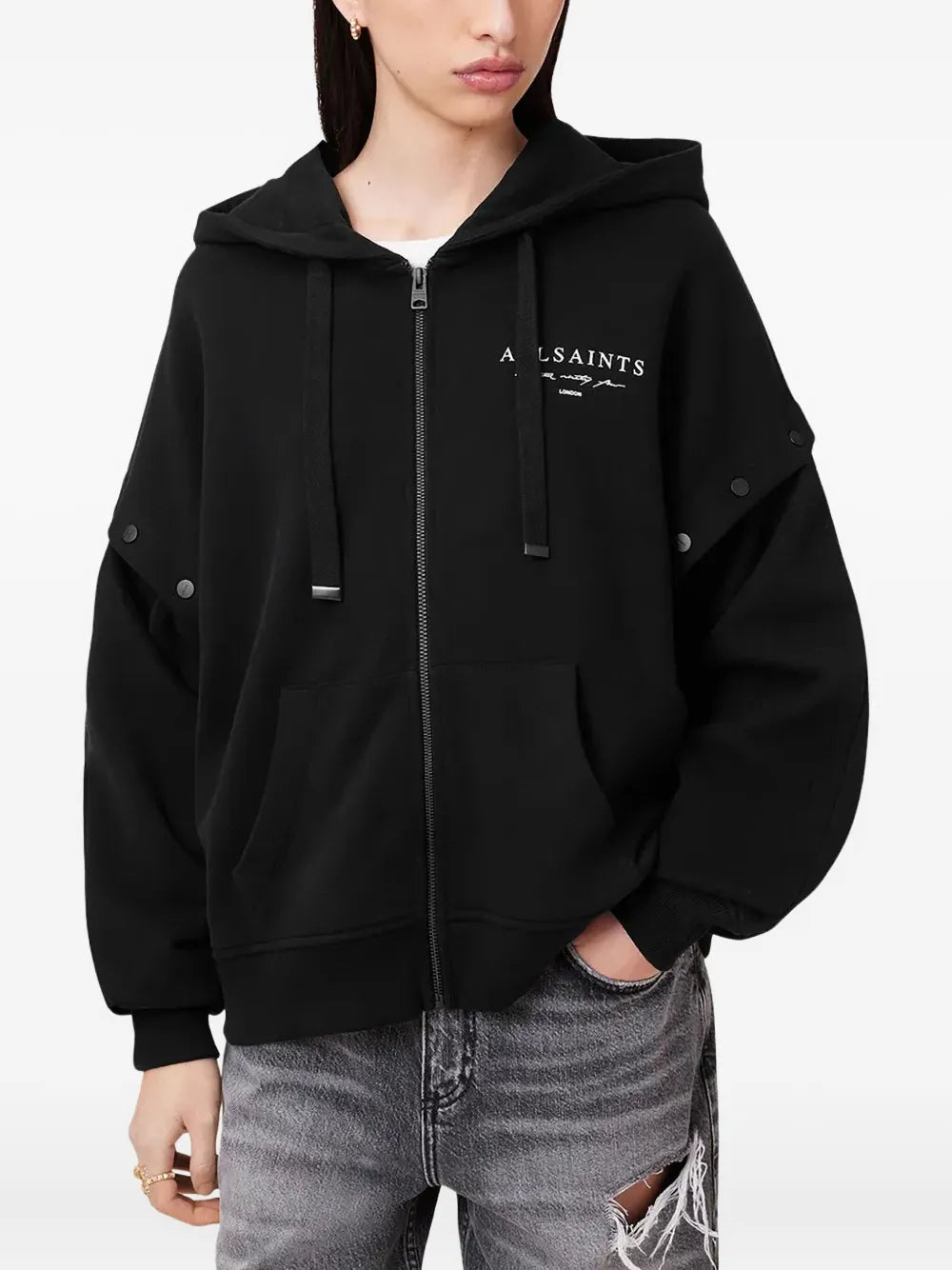 AllSaints  Amphie zip-up hoodie