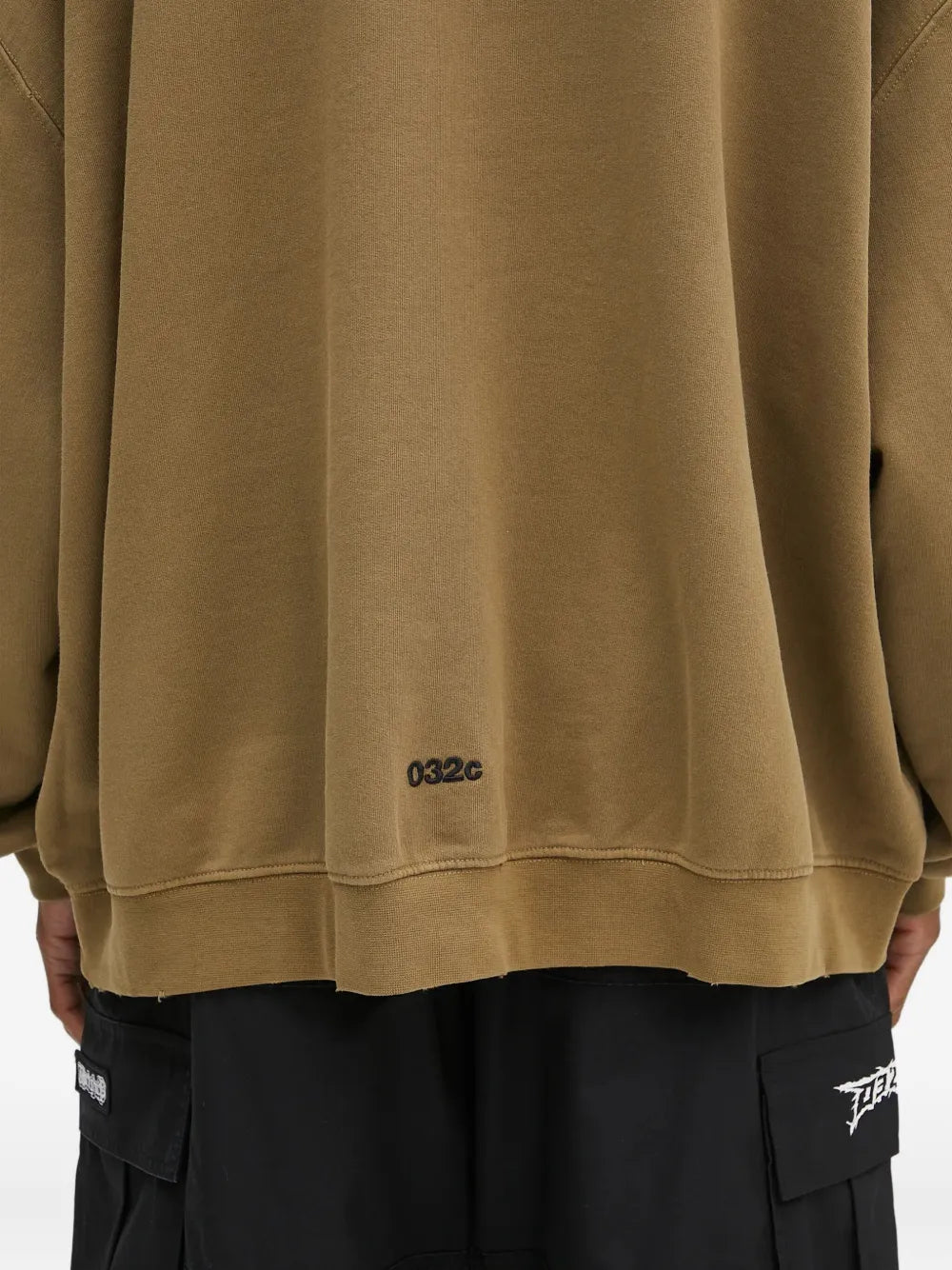 032c  flame-print long-sleeves sweatshirt