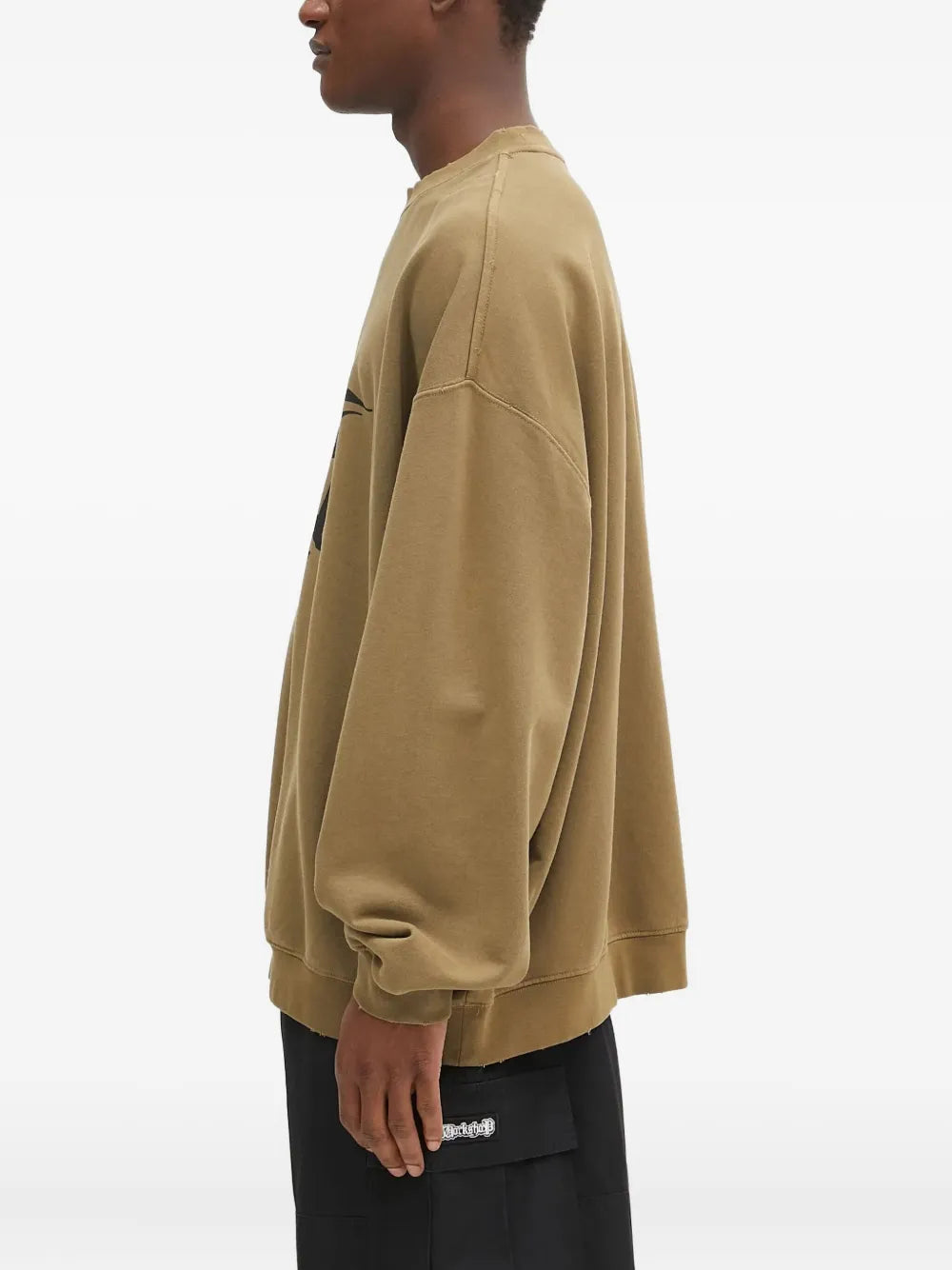 032c  flame-print long-sleeves sweatshirt