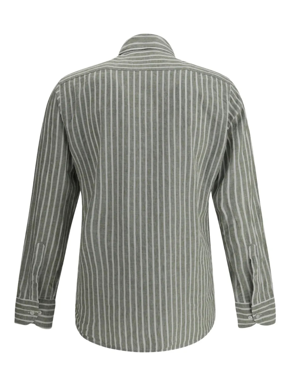 BROOKSFIELD  striped cotton-linen blend shirt