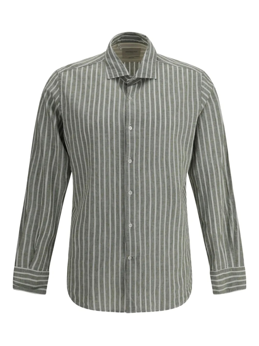 BROOKSFIELD  striped cotton-linen blend shirt