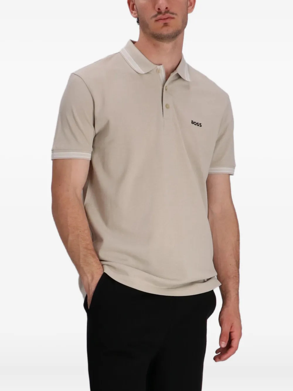 BOSS  piqué polo shirt