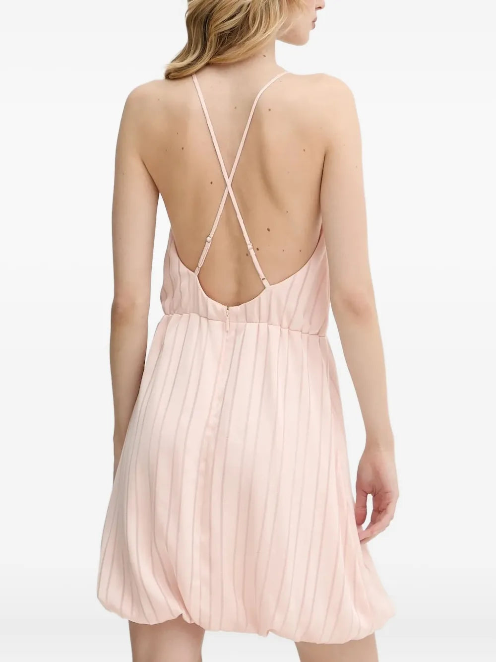 Armani Exchange  halterneck striped mini day dress