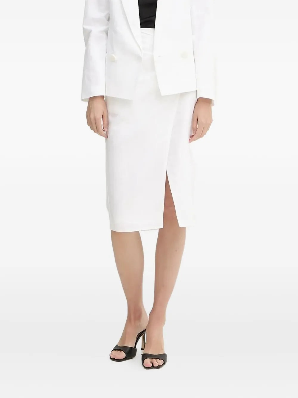 Armani Exchange  wrap-front midi skirt