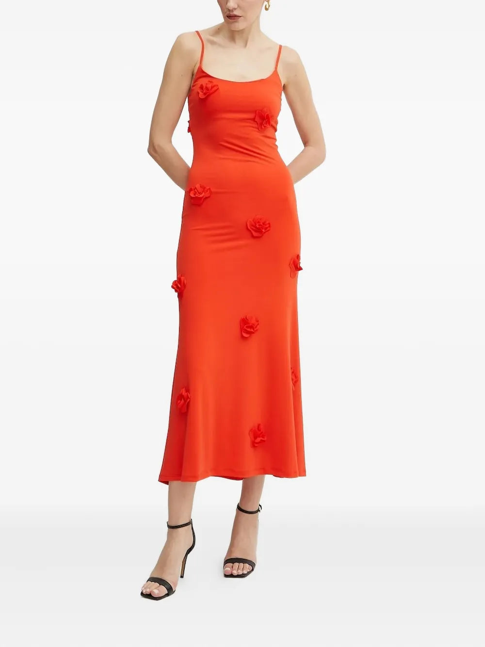 Bardot  rose-embellished midi dress
