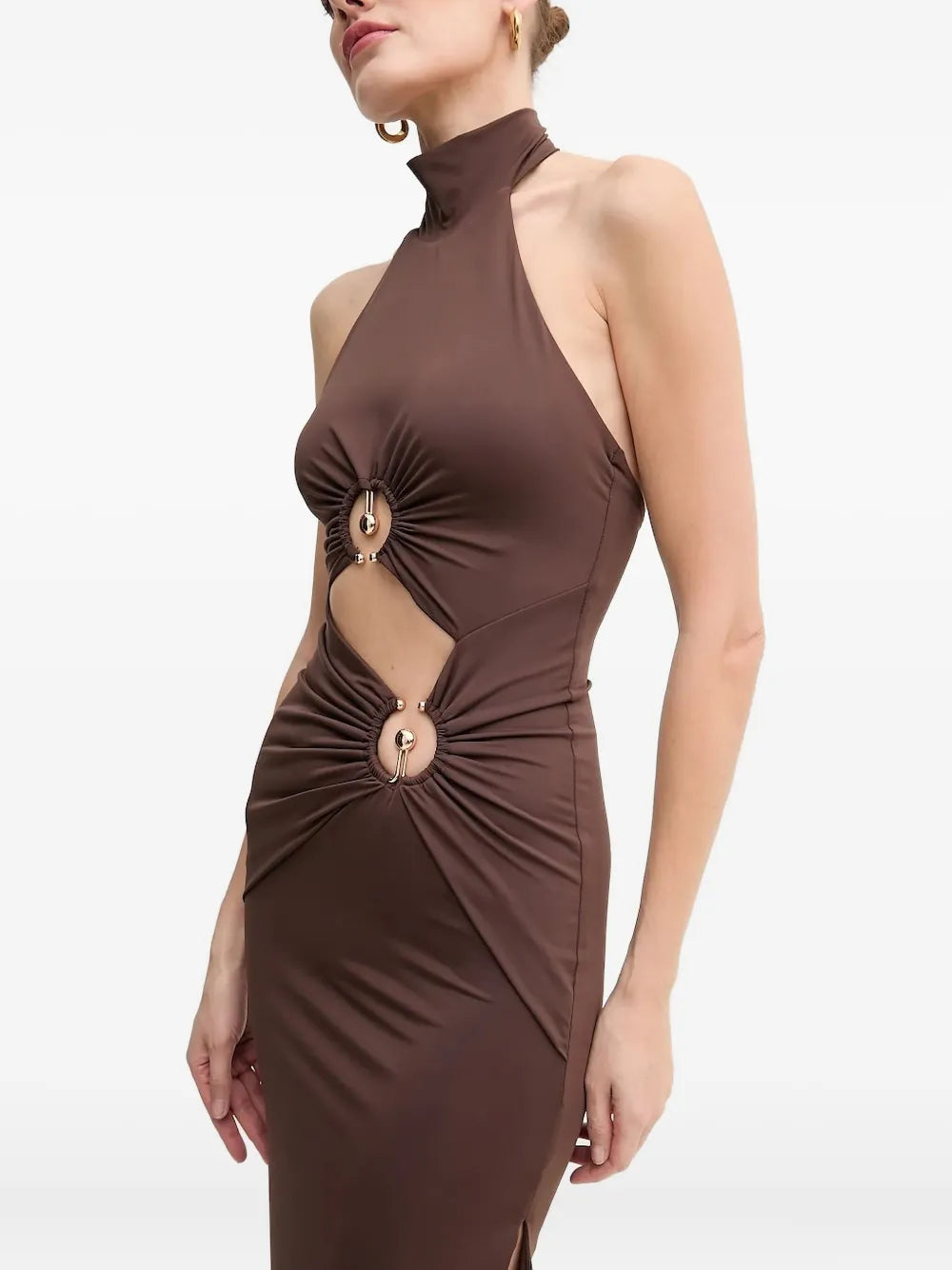 Bardot  ring-detail midi dress