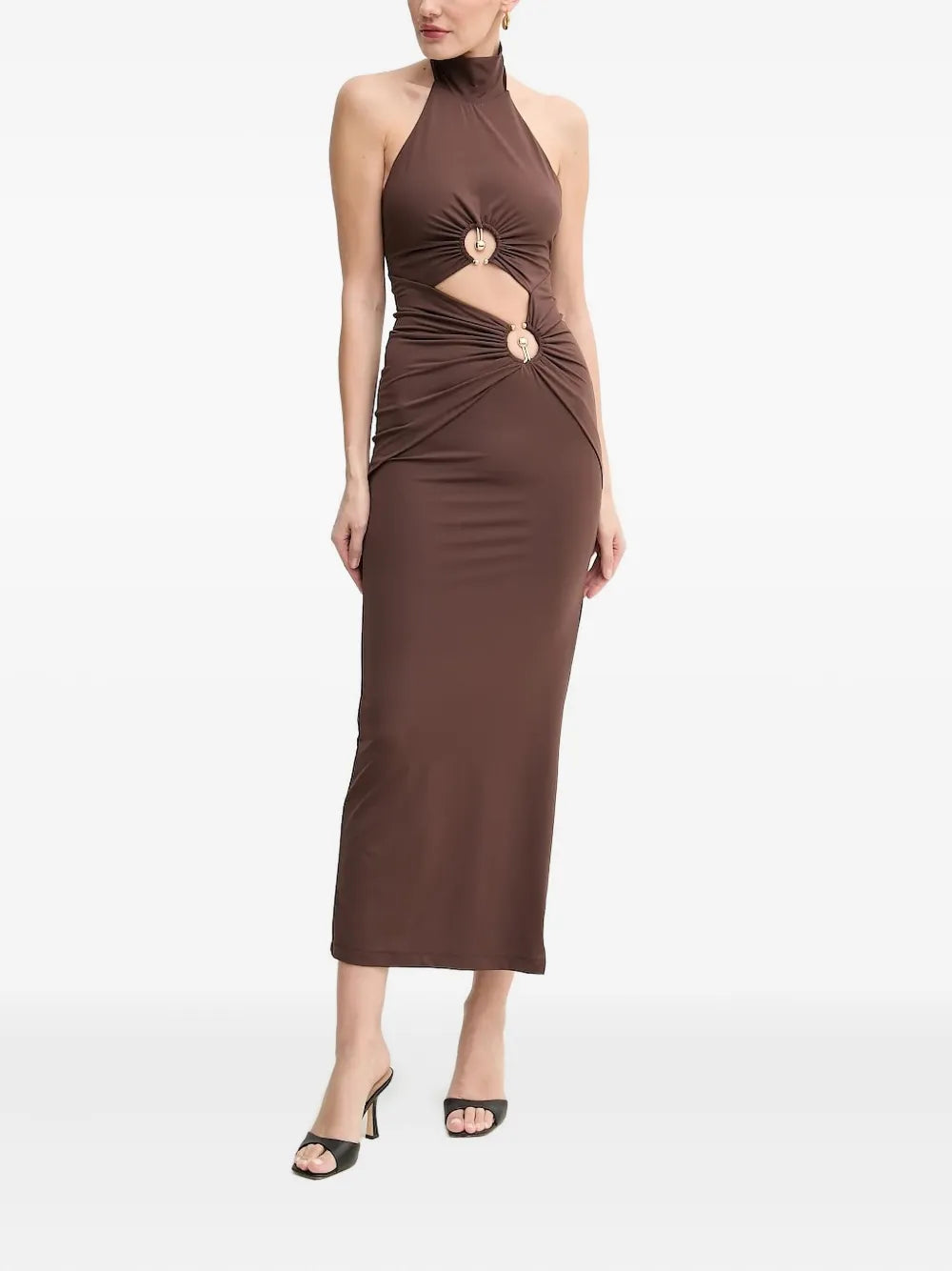 Bardot  ring-detail midi dress
