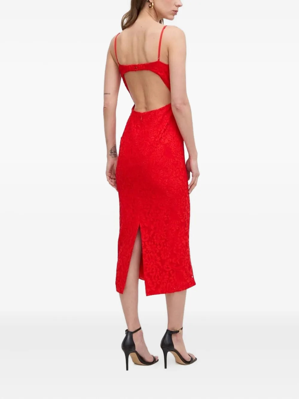Bardot  lace cut-out midi dress