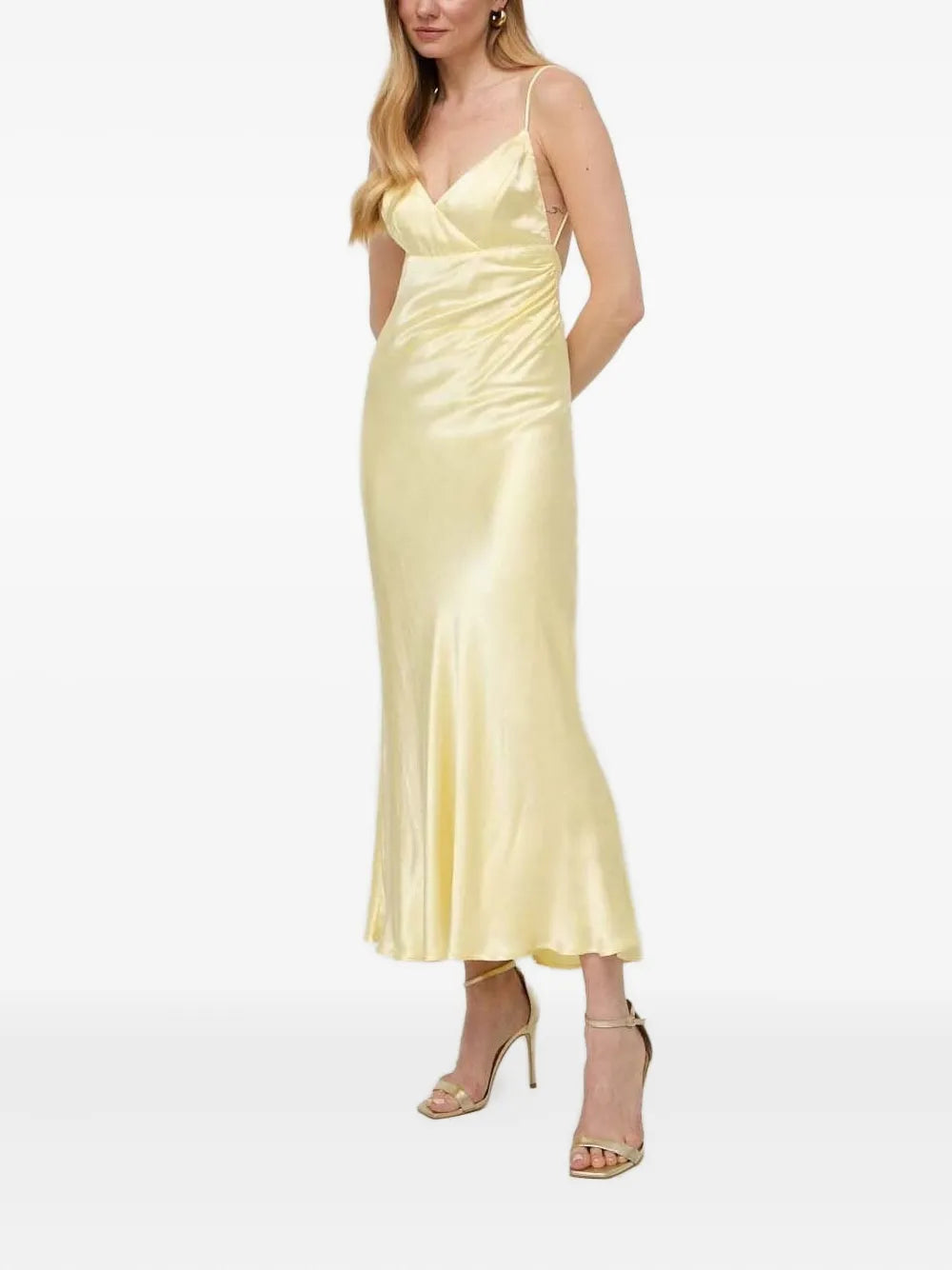 Bardot  satin backless dress
