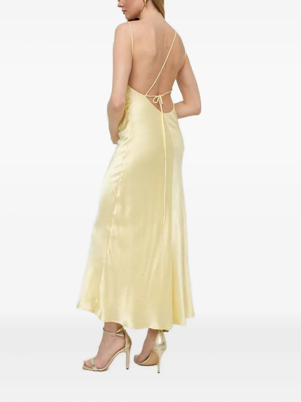 Bardot  satin backless dress