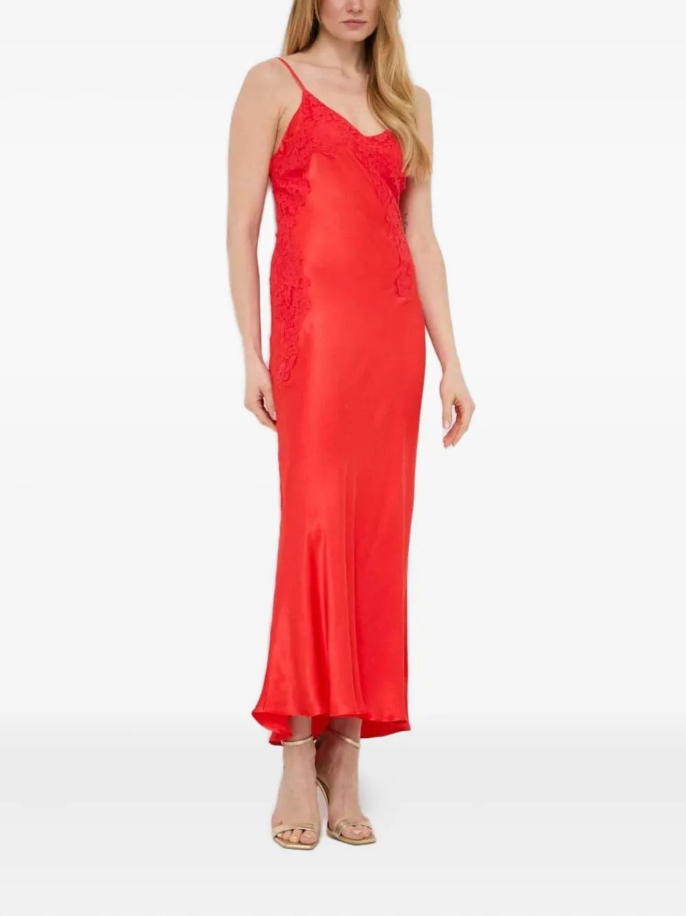 Bardot  lace-insert slip mid-dress